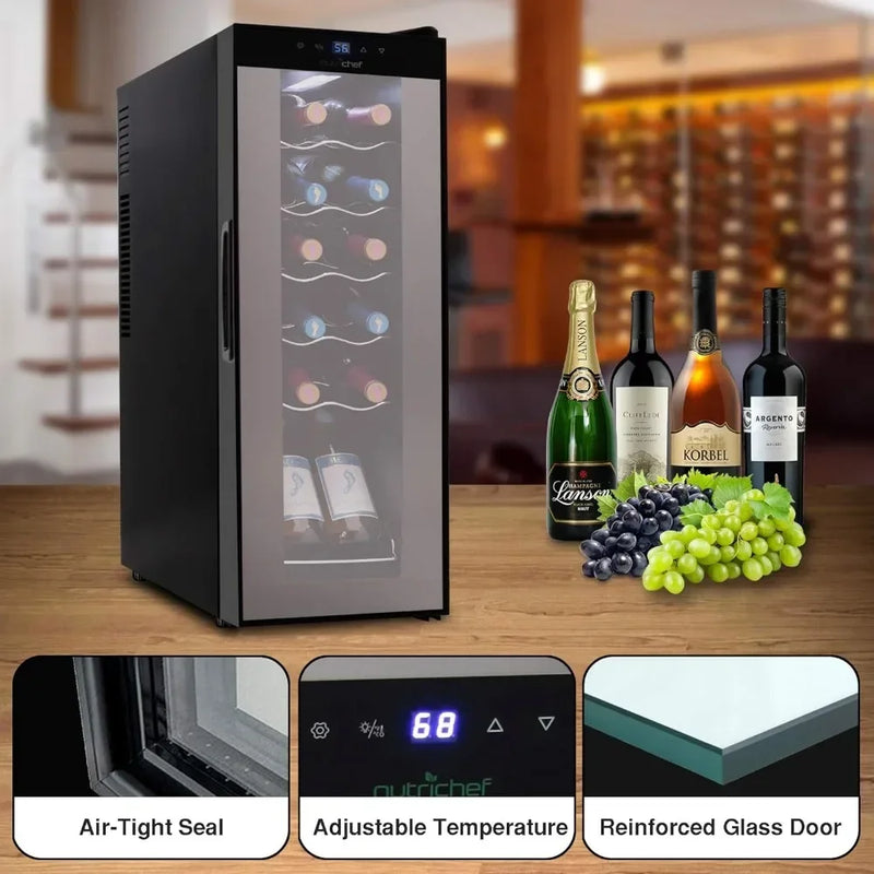 Stylish Wine Chiller with Compact Design for Small Kitchens and Home Offices